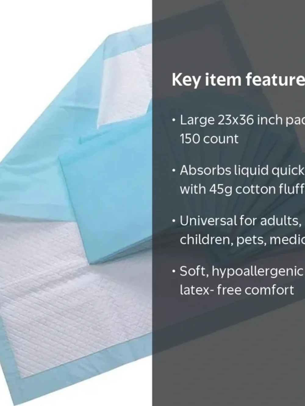 150 Total: Pet Pee Pads/Incontenince Chuck Pads/Disposable Bed Mats
